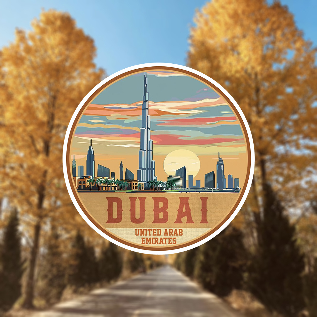 Car Accessories Uae - 1pc Dubai UAE Souvenir Vinyl Car