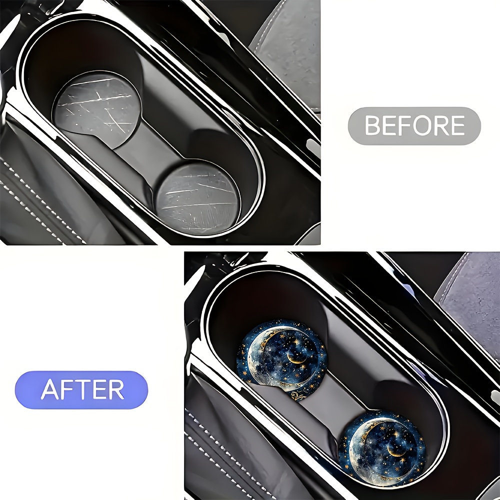 2pcs Starry Night Moon Car Cup - огляд і ціна Car Accessories For Women