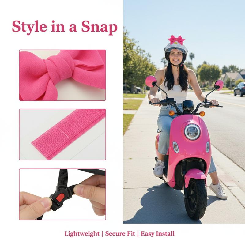 Motorcycle Helmet Bow Decorati - огляд і ціна Car Accessories For Women