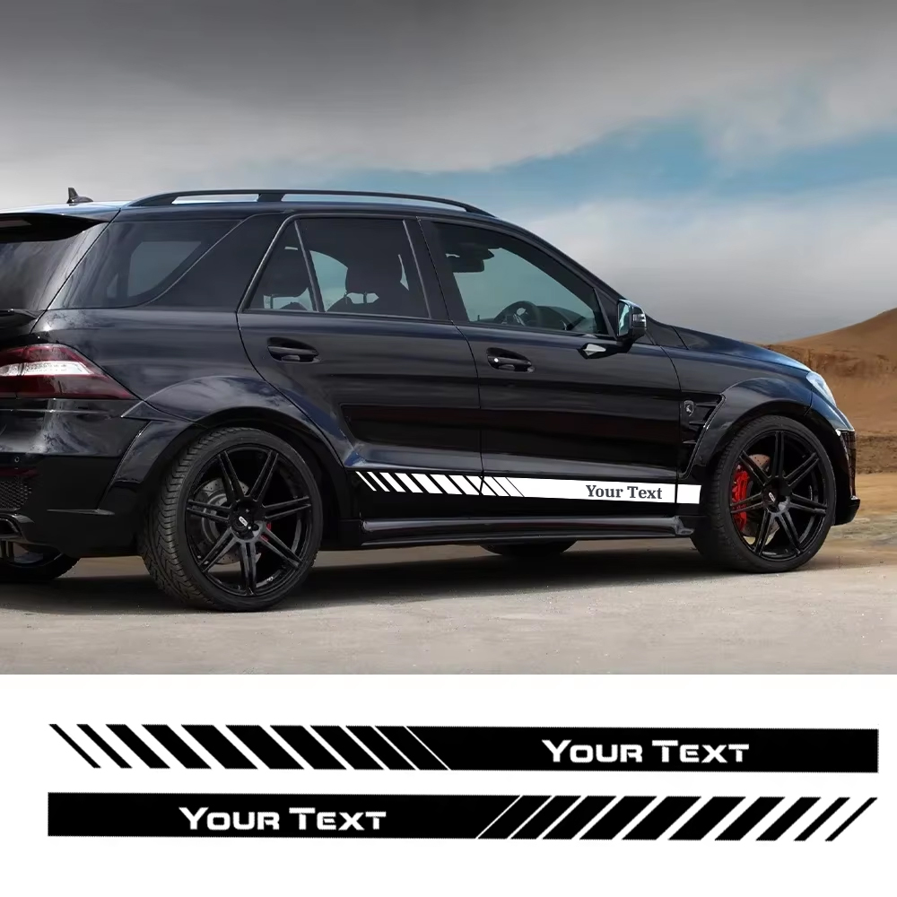 Custom Text Car Side Door Stri - огляд і ціна Car Accessories Racing