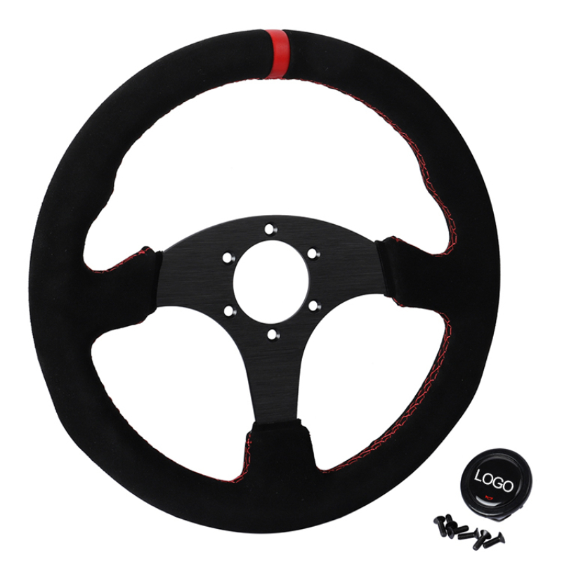 Suede Racing Steering Wheel Su - огляд і ціна Car Accessories Racing
