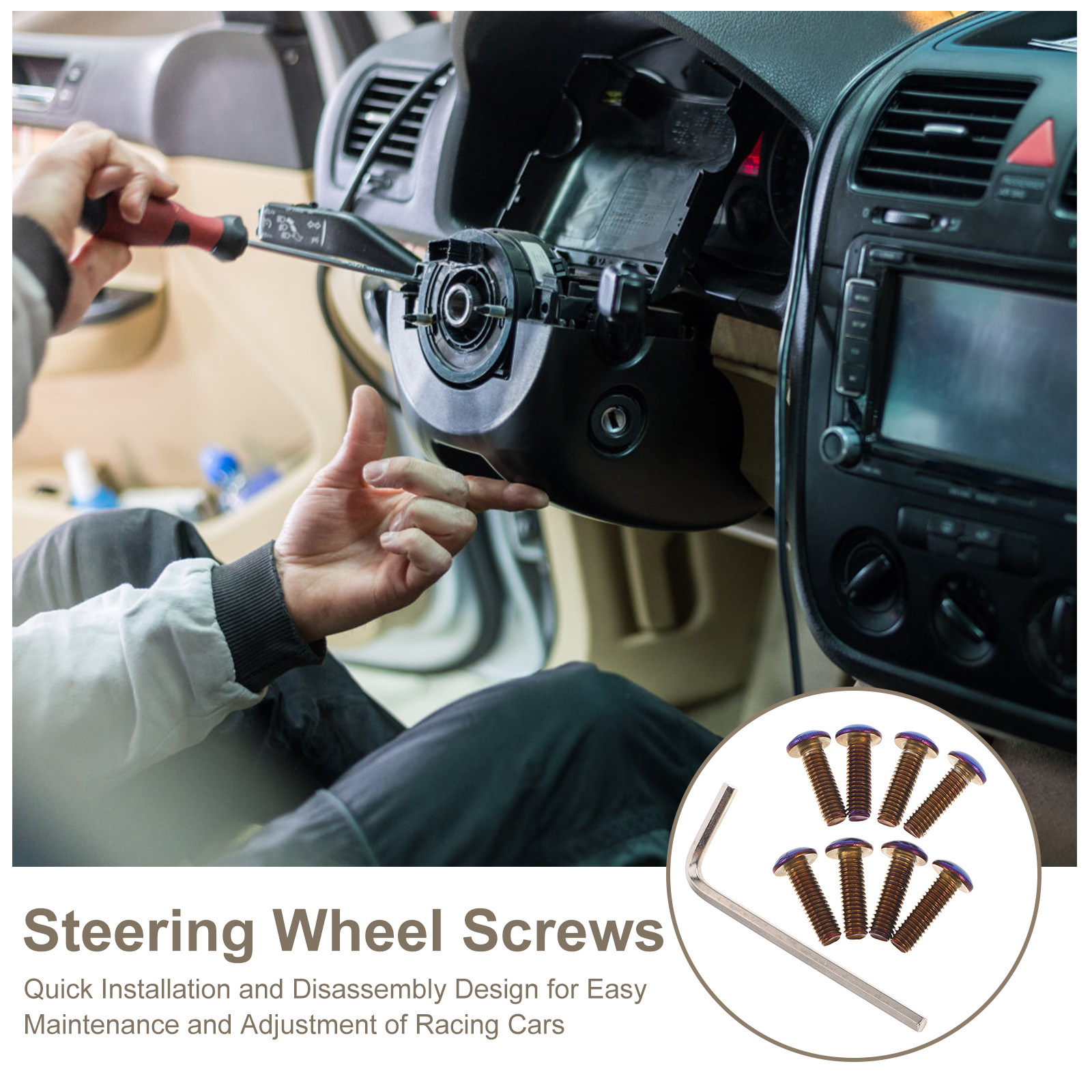Racing Steering Wheel Screws C - огляд і ціна Car Accessories Racing