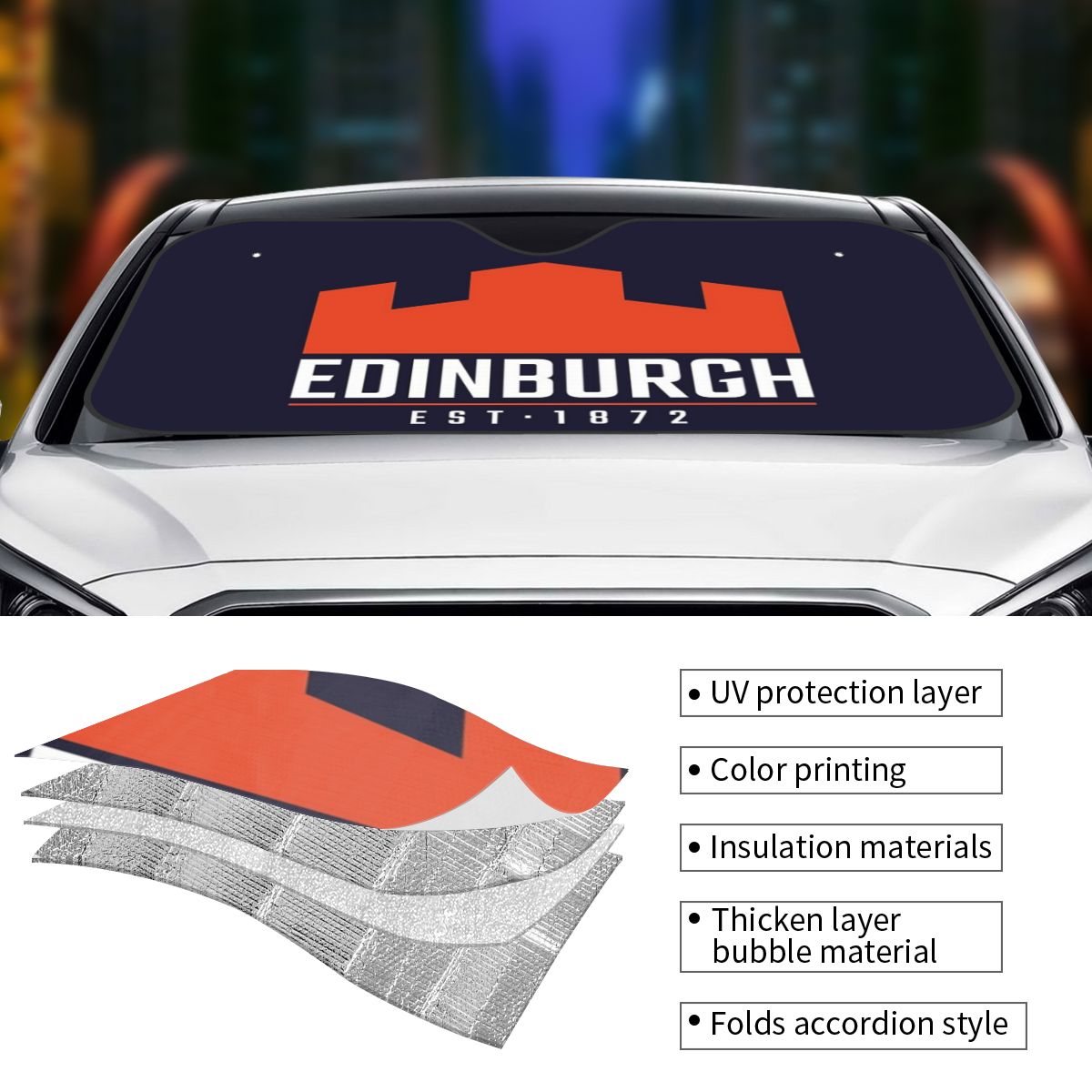 The Edinburgh Rugby Logo 2 Sun - огляд і ціна Car Accessories Edinburgh