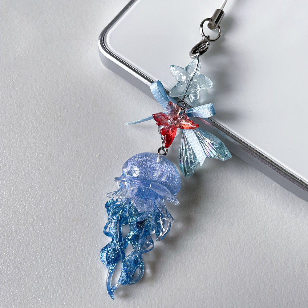 Blue Jellyfish Phone Chain Cha - огляд і ціна Car Accessories Bangkok
